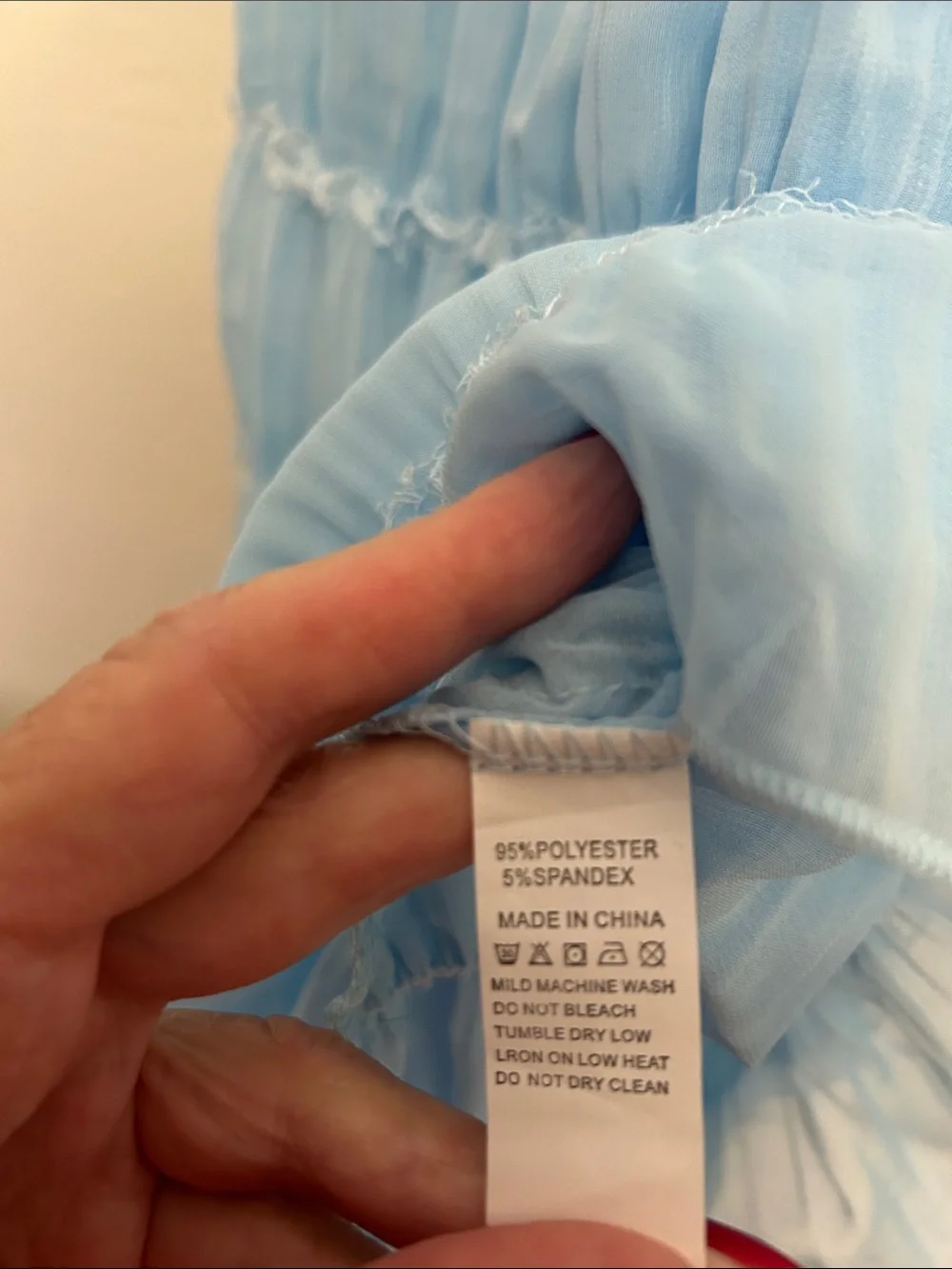 Light Blue Ruffled Maxi Skirt - Picture 3 of 4